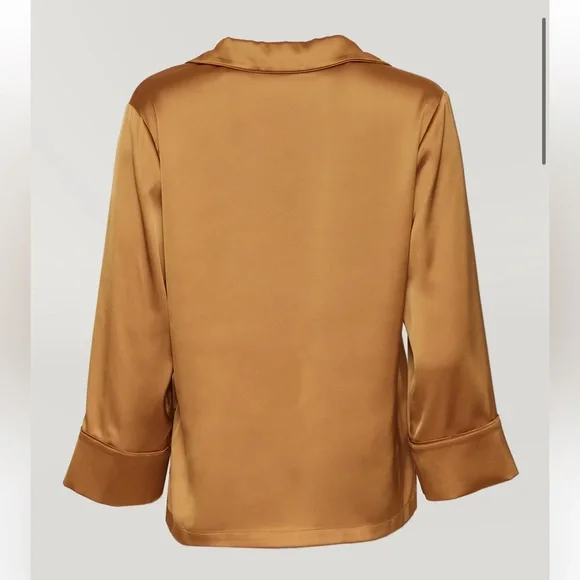 CARBON38 Satin Resort Top in Rust - Picture 5 of 11